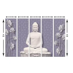 999Store Printed White MDF 5 Panels Wall Art image 5