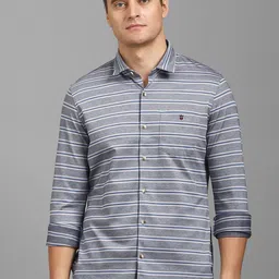 Louis Philippe Sport Men Horizontal Striped Cotton Casual Shirt-picture-42