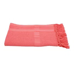 Bianca Red & Aqua Cotton 280 GSM 'Love Organic' Bath Towel - Set of 2 image 4