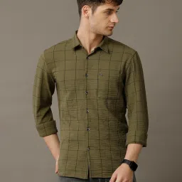 Identiti Green Slim Fit Check Shirt image 1