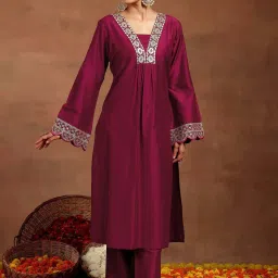 gerua by libas Libas Maroon Kurta Sets image 1