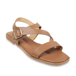 Mochi Women's Chikoo Ankle Strap Sandals image 1