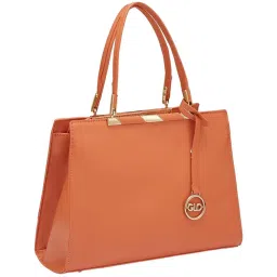 Globus Orange Solid Medium Handbag image 5