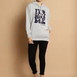Vimal Jonney Grey Printed Hoodie image 4
