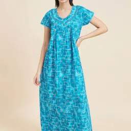 Sweet Dreams Blue Printed Nighty image 1