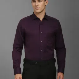 Louis Philippe Purple Cotton Regular Fit Shirt-picture-28