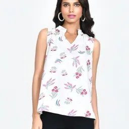 Zink London White Floral Print Top image 1