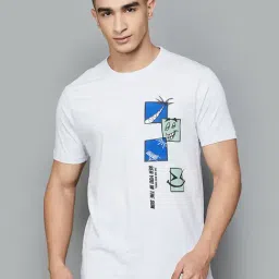 Fame Forever by Lifestyle Grey Melange Regular Fit Crew T-Shirt-image-21