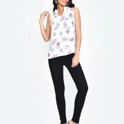 Zink London White Floral Print Top image 4