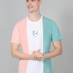 Cantabil Multi Regular Fit Colour Block T-Shirt image 1