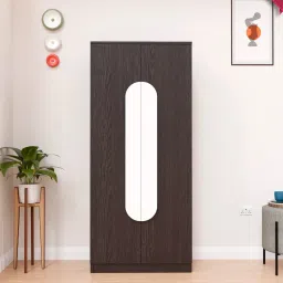 SPYDER CRAFT Wood Wardrobe (Brown & White) image 1