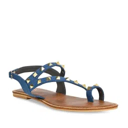 Rocia by Regal Women's Denim Blue Back Strap Sandals image 1