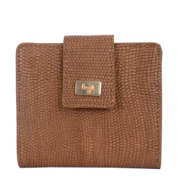 Baggit Arizona Yellow PU Textured Bi-Fold Wallet image 1