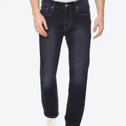 NUMERO UNO Dark Blue Slim Fit Lightly Washed Jeans image 1