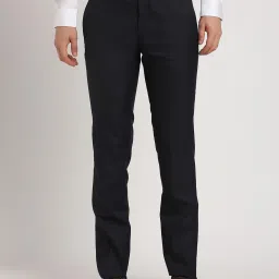 Turtle Navy Slim Fit Trousers image 1