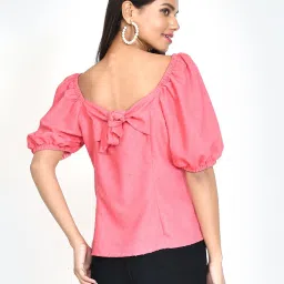 Zink London Pink Self Design Top image 2