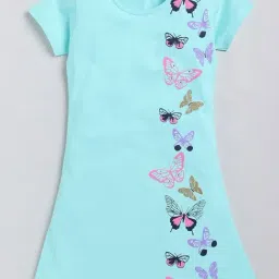 Todd N Teen Kids Blue Printed Nighty-image-42