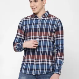 Lee Blue Slim Fit Check Shirt image 1