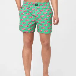 Jack & Jones Green Printed Boxers image 1