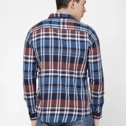 Lee Blue Slim Fit Check Shirt image 2