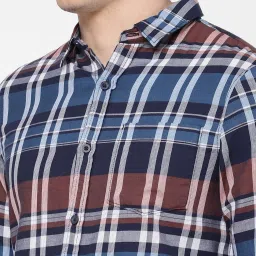 Lee Blue Slim Fit Check Shirt image 4