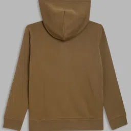 GANT Kids Olive Green Regular Fit Full Sleeves Hoodie image 2