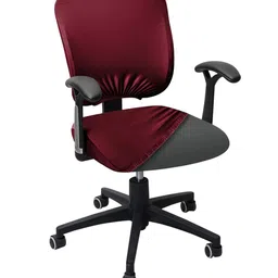HOKIPO Maroon Stretchable Office Task Chair Cover-image-67