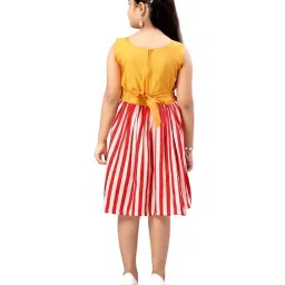 Aarika Kids Yellow & Red Striped Dress image 2