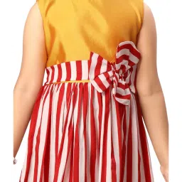Aarika Kids Yellow & Red Striped Dress image 5