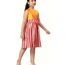 Aarika Kids Yellow & Red Striped Dress image 4