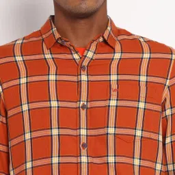 Lee Rust Slim Fit Check Shirt image 4