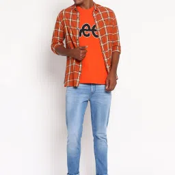 Lee Rust Slim Fit Check Shirt image 5