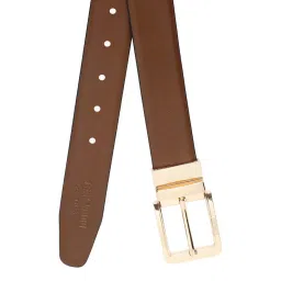 teakwood leathers Men Brown & Black Textured Genuine Leather Reversible Belt image 5