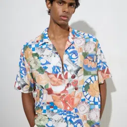 nuon men Nuon by Westside Multicolour Printed Relaxed-Fit Shirt-picture-16