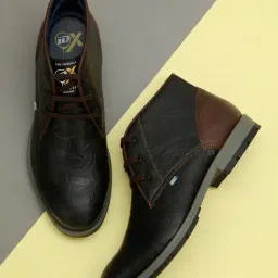 ID Men's Charcoal Black Chukka Boots-image-84