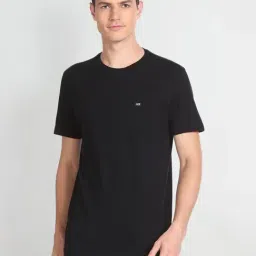 Arrow Sport Black Cotton Regular Fit T-Shirt-image-28