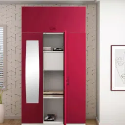Godrej Interio Slimline 3-Door Steel Almirah, Red (1-Year Warranty, 1 Locker,OHU)-picture-46