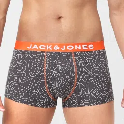 Jack & Jones Dark Grey Printed Trunks image 1