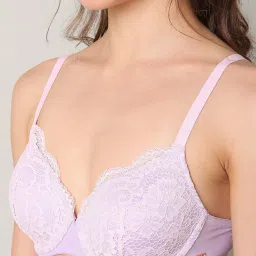 Vero Moda Intimates Purple Lace Medium Coverage T-Shirt Bra image 5