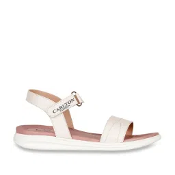 CL Sports by Carlton London Women's White Ankle Strap Sandals image 2