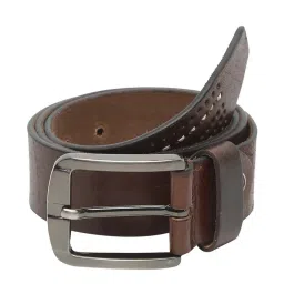 teakwood leathers Men Brown Textured Genuine Leather Belt image 3