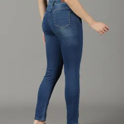 showoffff SHOWOFF Navy Regular Fit High Rise Jeans image 2