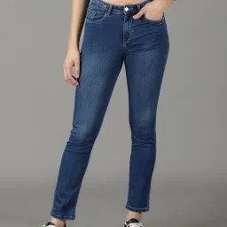 showoffff SHOWOFF Navy Regular Fit High Rise Jeans image 1