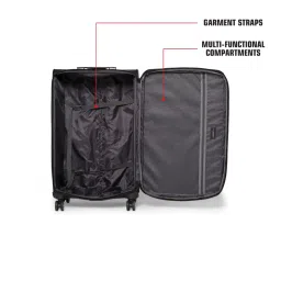 Swiss Brand Grande Dark Grey Medium Soft Trolley Bag - 24 cm image 4