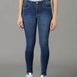 showoffff SHOWOFF Navy Slim Fit Mid Rise Jeans image 1