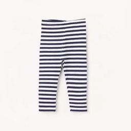 Juniors by Lifestyle Kids Navy & White Cotton Striped Leggings-picture-21