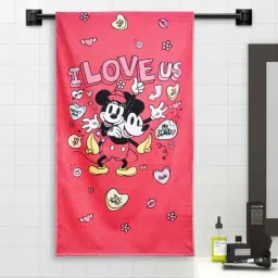 Spaces Disney Mickey Red Cotton 380 GSM Bath Towel-picture-16