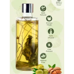 Nat Habit Summer Dasabuti Olive Almond Vit-E Hair Oil - 100 ml image 2