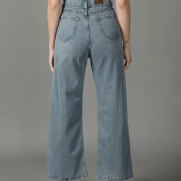 showoffff SHOWOFF Blue Regular Fit High Rise Jeans image 2