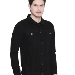 High Star Black Cotton Denim Jacket image 3